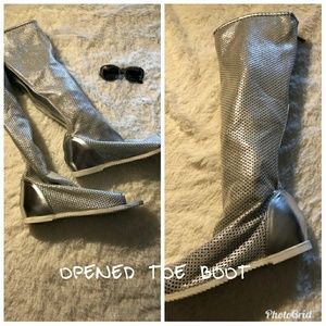 Ladies OPENED TOE shoe BOOT